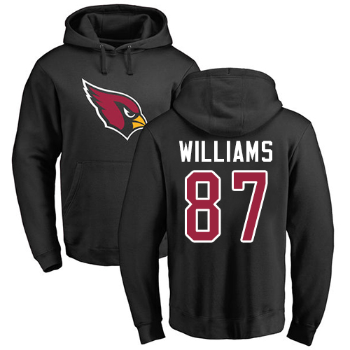 Arizona Cardinals Men Black Maxx Williams Name And Number Logo NFL Football #87 Pullover Hoodie Sweatshirts->arizona cardinals->NFL Jersey